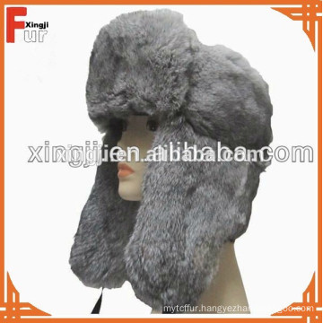 top quality chinese real natural color chinchilla rabbit fur hat